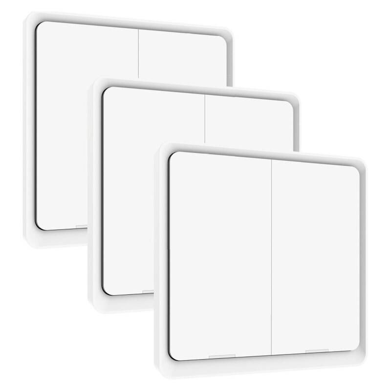 Vypínač IMMAX NEO SMART sada 3x vypínač 2-tlačítkový Wi-Fi, 230V bílý