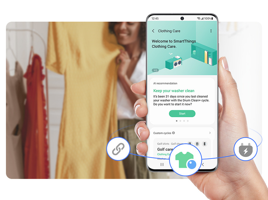 Aplikace SmartThings v mobilním telefonu