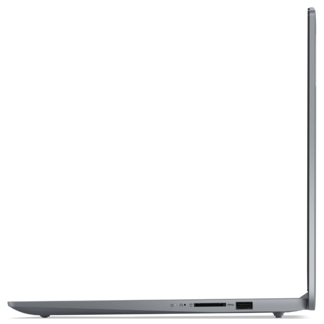 Notebook Lenovo IdeaPad Slim 3 15AMN8 šedý Pravá strana notebooku Lenovo IdeaPad Slim 3 15AMN8 s USB portem a čtečkou SD karet