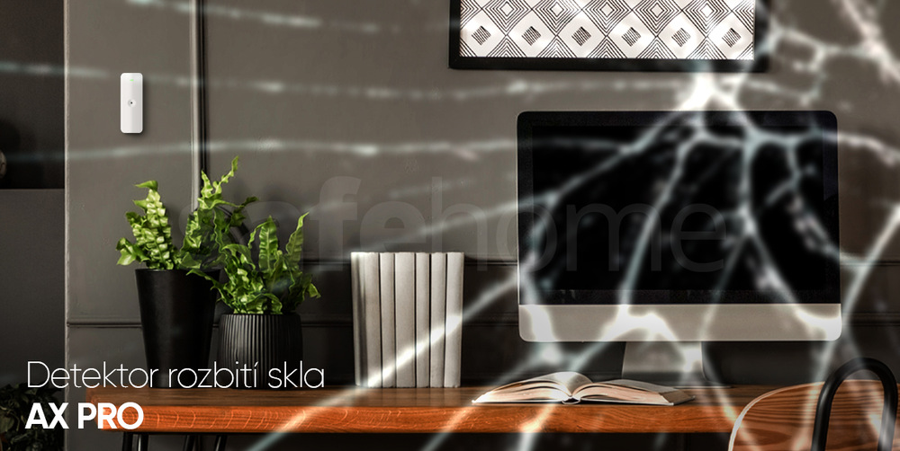 Senzor Hikvision AX PRO bezdrátový detektor rozbití skla s vestavěným vysoce citlivým mikrofonem Senzor Hikvision AX PRO bezdrátový detektor rozbití skla s vestavěným vysoce citlivým mikrofonem