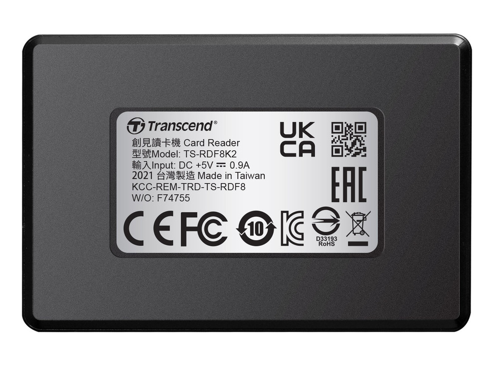 Čtečka paměťových karet Transcend RDF8, USB-A/SDHC, SDXC, microSDHC, microSDXC, CompactFlash černá Čtečka paměťových karet Transcend RDF8, USB-A/SDHC, SDXC, microSDHC, microSDXC, CompactFlash černá