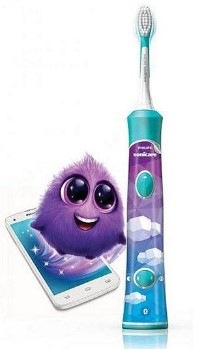 Zubní kartáček Philips Sonicare For Kids HX6322/04 bílý/zelený Philips HX6322/04 Sonicare For Kids
