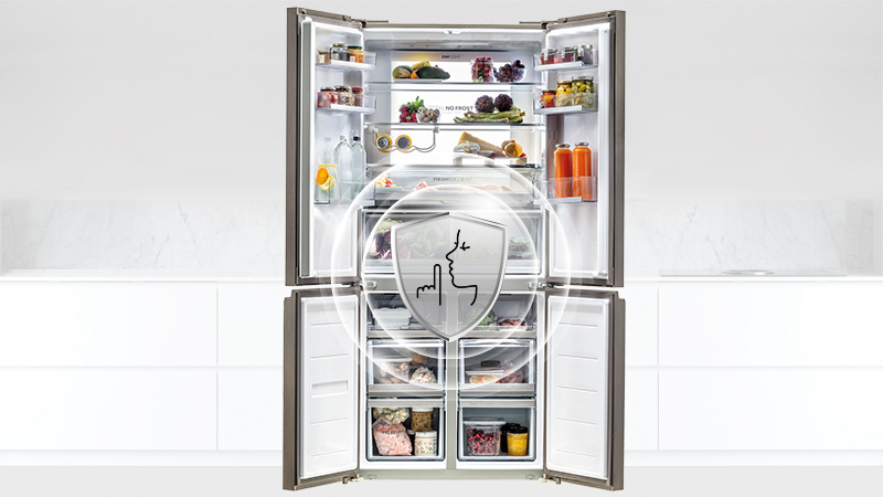 Americká lednice Haier HTF-508DGS7 Haier HTF-508DGS7, Iconic Glass