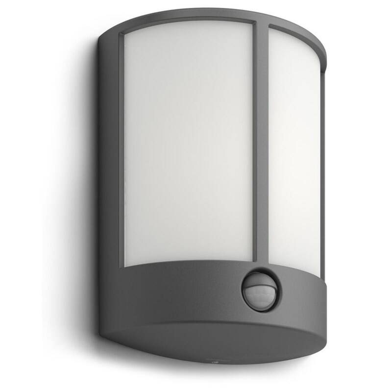 Nástěnné svítidlo Philips Stock, LED, senzor pohybu - antracitové Nástěnné svítidlo Philips Stock, LED, senzor pohybu - antracitové