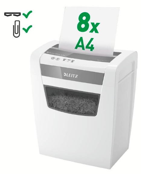 Skartovač Leitz IQ Home Office S P4 - bílý