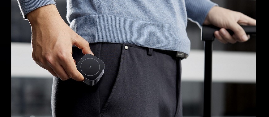 Bezdrátová nabíječka UGREEN Qi2 7,5W na Apple iPhone a AirPods černá/šedá Bezdrátová nabíječka UGREEN Qi2 7,5W na Apple iPhone a AirPods černá/šedá