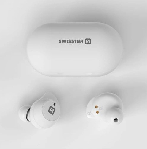 Swissten Stonebuds, bílá