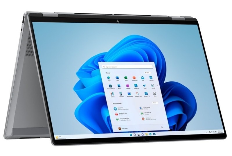 Notebook HP OmniBook X Flip NG AI 16-ar0433nc + Game Pass předplatné na 3 měsíce stříbrný/šalvějový Notebook HP OmniBook X Flip NG AI 16-ar0433nc v poloze stanu