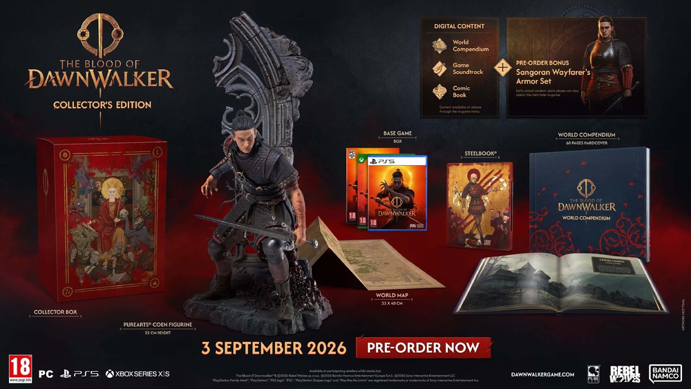 Obsah edice The Blood of Dawnwalker Collector's Edition.