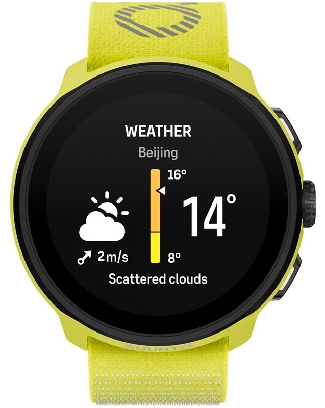 Chytré hodinky Suunto Run s textilním páskem žluté