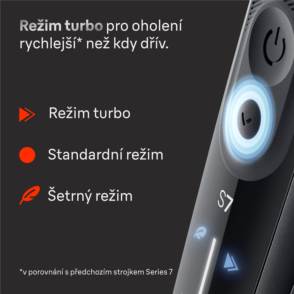 Holicí strojek Braun Series 7 72-N1000sF1 černý Nastavení rychlostí strojku Braun 72-N1000sF1 Series 7