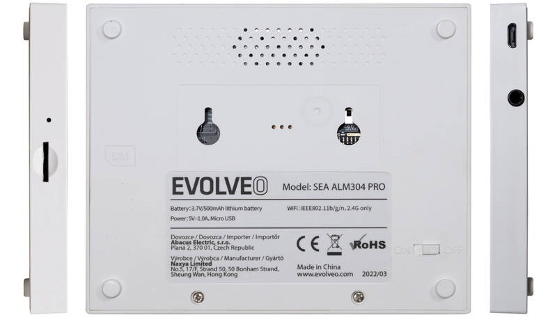 Kompletní sada Evolveo Alarmex Pro, chytrý bezdrátový Wi-Fi/GSM alarm Kompletní sada Evolveo Alarmex Pro, chytrý bezdrátový Wi-Fi/GSM alarm