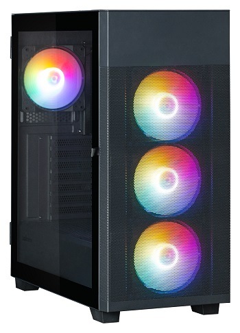 Detail PC skříně Zalman S5 Neo z předního pohledu