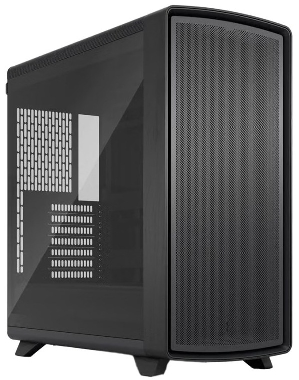 Case FRACTAL DESIGN Summit Blackout TG Light Tint černá Počítačová skříň FRACTAL DESIGN Summit Blackout TG Light Tint s prosklenou bočnicí a perforovaným předním panelem