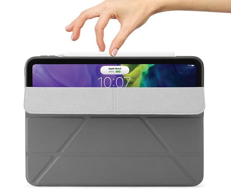 Pouzdro na tablet Pipetto Origami na Apple iPad Air 10.9"(2020) šedé Pouzdro na tablet Pipetto Origami na Apple iPad Air 10.9"(2020) šedé