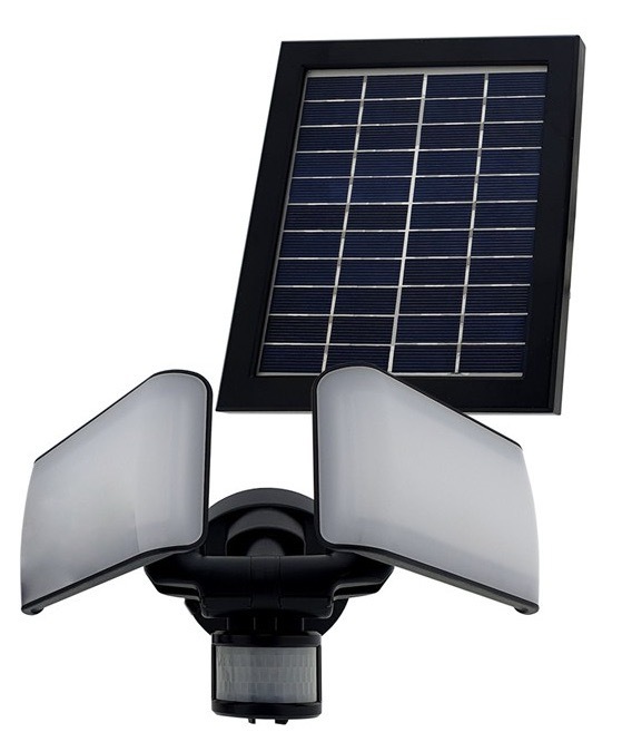 Solární reflektor Trixline s výkonem 20 W, černá barva