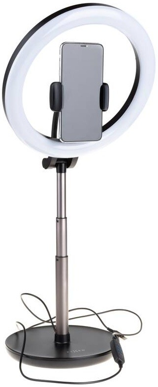 Světlo FIXED LEDRing, kruhové LED svítidlo se stativem, 1/4" závit černé Světlo FIXED LEDRing, kruhové LED svítidlo se stativem, 1/4" závit černé