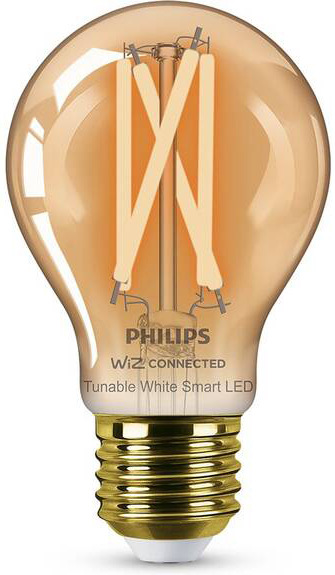 Chytrá žárovka Philips Smart LED 7W, E27, jantarové sklo, Tunable White