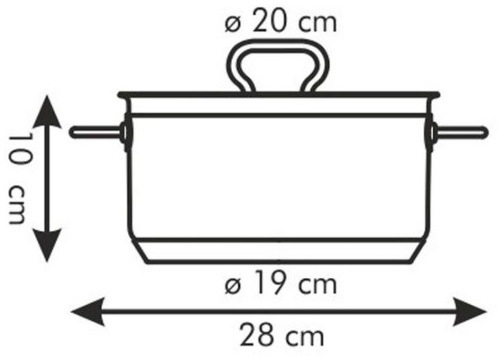 Kastrol s poklicí Tescoma HOME PROFI 20 cm, 3,0 l nerez