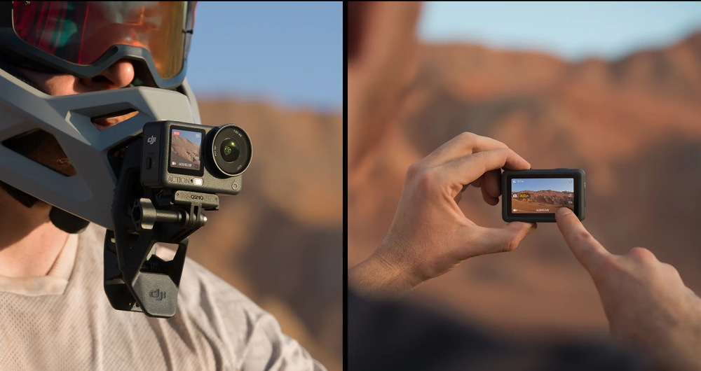 Dva dotykové displeje na kameře DJI Osmo Action 6