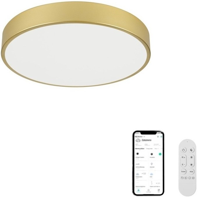 LED stropní svítidlo IMMAX NEO LITE SEMPLICI s výkonem 36W ve zlaté barvě