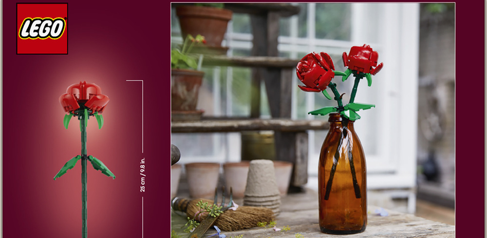 Stavebnice LEGO® Botanicals 40460 Růže Růže potěší jako originální dárek k Valentýnu, Dni matek, narozeninám nebo jen tak pro radost.