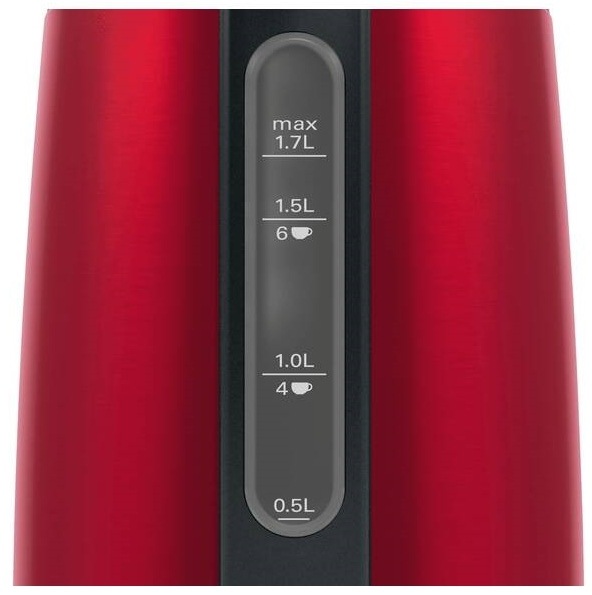 Rychlovarná konvice Bosch DesignLine TWK3P424 černá/červená Rychlovarná konvice Bosch DesignLine TWK3P424 černá/červená