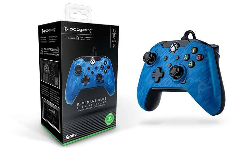 Gamepad PDP Wired Controller pro Xbox One/Series - blue camo Gamepad PDP Wired Controller pro Xbox One/Series - blue camo