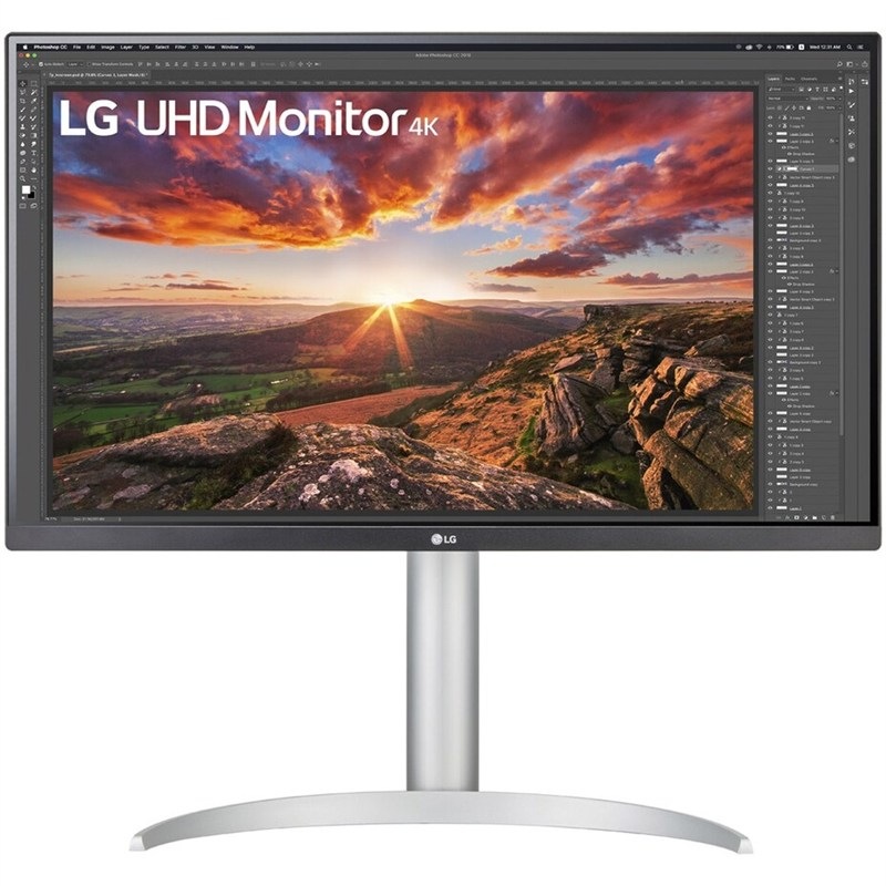Monitor LG 27UP850K-W, bílostříbrná barva