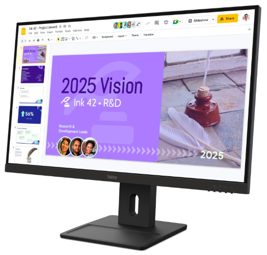 Monitor Lenovo ThinkVision E27Q-40 27",WLED podsvícení, IPS panel, 4ms, 1500: 1, 350cd/m2, 2560 × 1440 WQHD, - černý