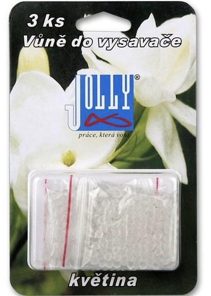 Vůně do vysavače Jolly s tóny svěžích květin, snadné použití