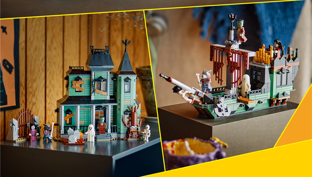 Stavebnice LEGO® Creator 3 v 1 31167 Strašidelný dům Dům lze přestavět na strašidelný vlak nebo loď, takže stejná sada kostek nabídne tři herní možnosti.