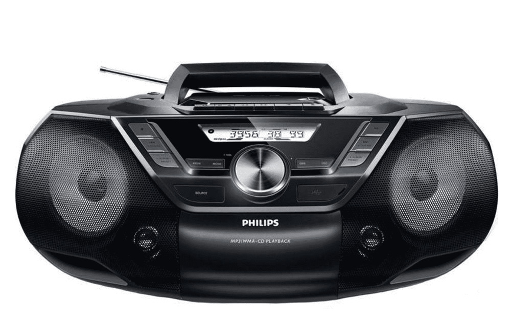 Radiomagnetofon s CD Philips AZ787 černý