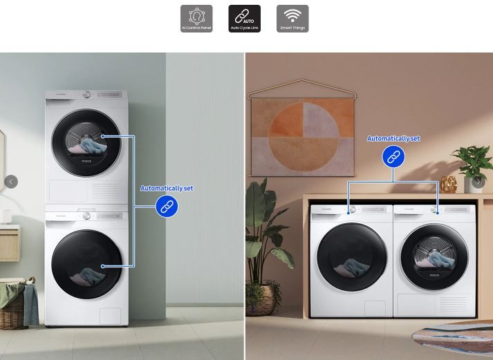 Pračka se sušičkou Samsung WD90T634DBH/S7 bílá