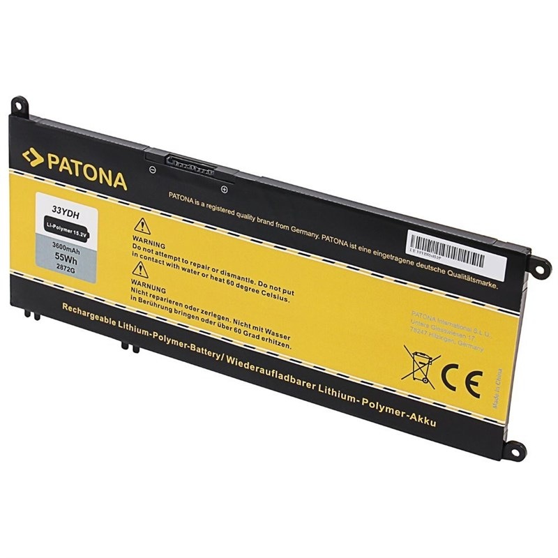 Baterie PATONA pro DELL Inspiron 13/15/17 G3 3600mAh Li-Pol 15,2V 33YDH Baterie PATONA pro DELL Inspiron 13/15/17 G3 3600mAh Li-Pol 15,2V 33YDH