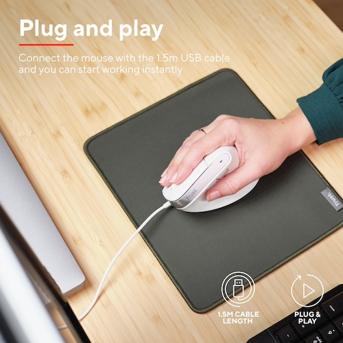 Myš Trust Bayo II Ergonomic bílá Myš Trust Bayo II Ergonomic bílá