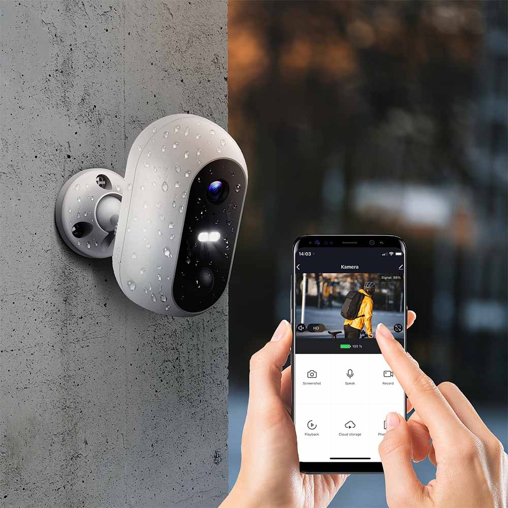 Aplikace na mobil propojená s IP kamerou Solight