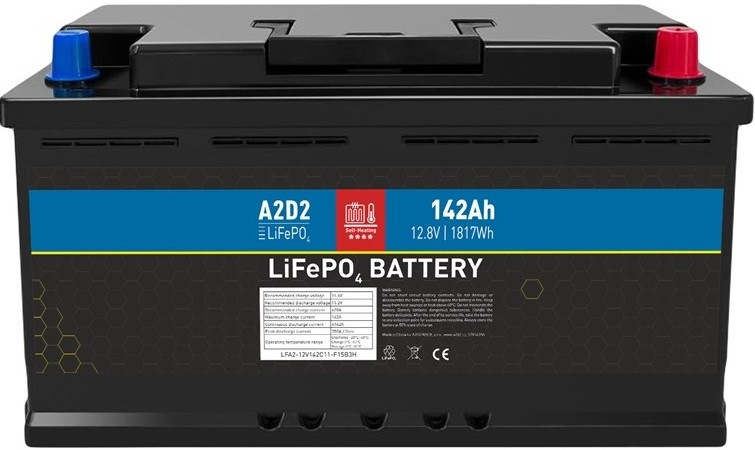 Akumulátor Avacom A2D2 baterie LiFePO4 12,8V 142Ah F15 Car Battery Case (Sunwoda cells)