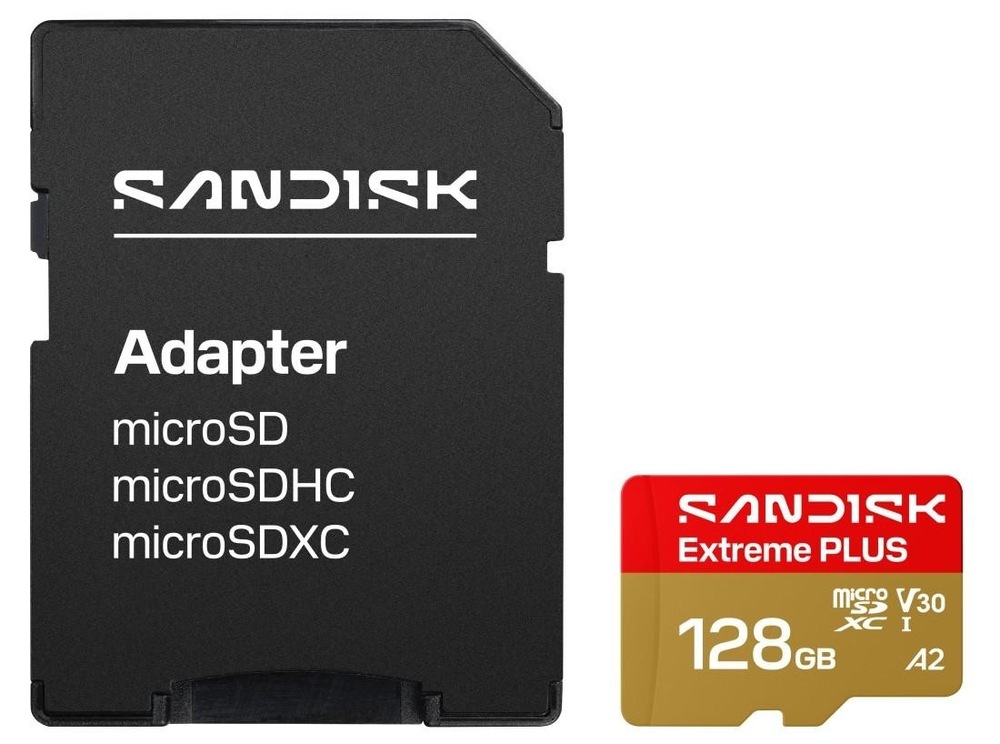 MicroSD karta SANDISK Extreme PLUS 128GB s SD adaptérem