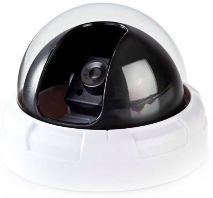 Maketa zabezpečovací kamery Nedis s blikající LED, dome, vnitřní