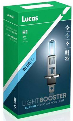 Autožárovka Lucas LightBooster H1 12V 55W +50% Blue 2ks