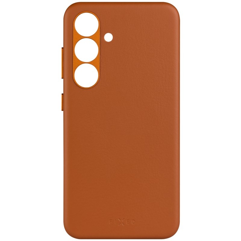 Kryt na mobil FIXED MagLeather s podporou MagSafe na Samsung Galaxy S25 hnědý