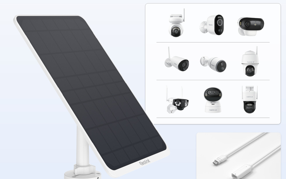 Solární panel Reolink Solar Panel 3 bílý Solární panel Reolink Solar Panel 3 je přímo určený pro napájení IP kamer stejné značky