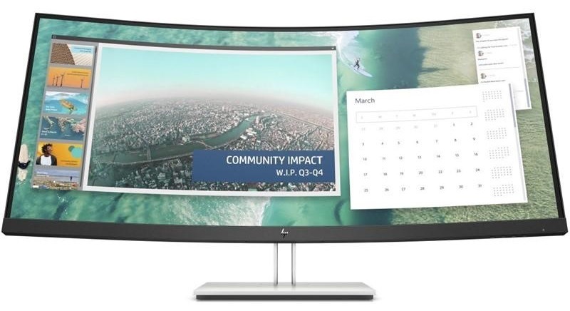 Monitor HP E344c Curved černý/stříbrný