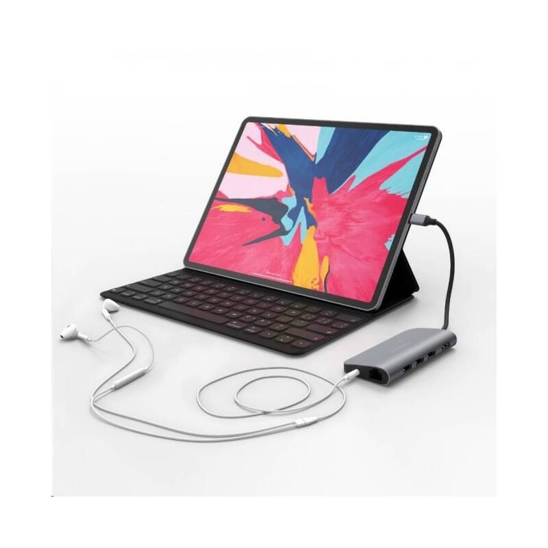 USB Hub HyperDrive pro iPad Pro, MacBook Pro/Air USB-C/HDMI, 3x USB 3.0, RJ45, USB-C, SD, Micro SD, 3,5mm jack šedý USB Hub HyperDrive pro iPad Pro, MacBook Pro/Air USB-C/HDMI, 3x USB 3.0, RJ45, USB-C, SD, Micro SD, 3,5mm jack šedý