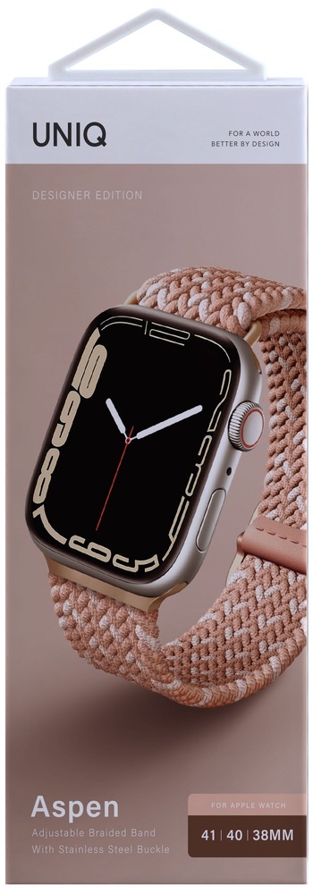 Řemínek Uniq Aspen Designer Edition na Apple Watch 38/40/41mm růžový