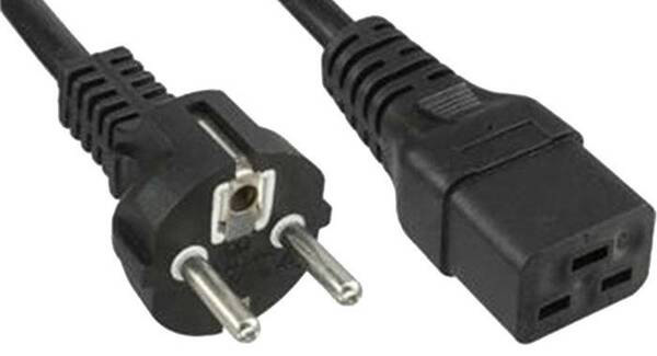 Kabel PremiumCord síťový k počítači 230V 16A IEC 320 C19 konektor, 1,5 m