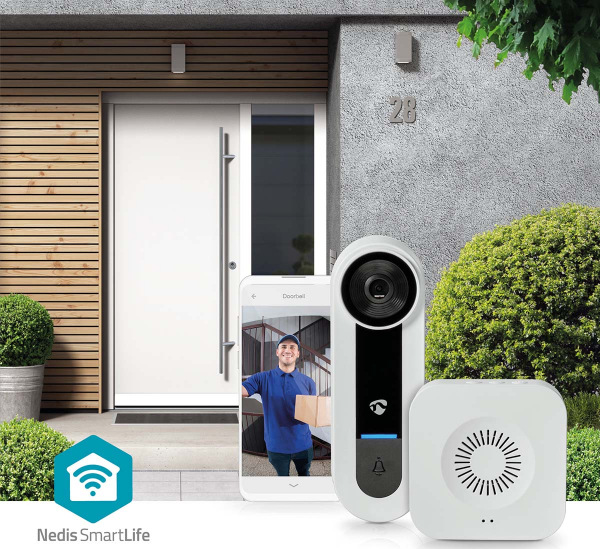 Nedis SmartLife Wi-Fi s kamerou (WIFICDP40CWT), bílá