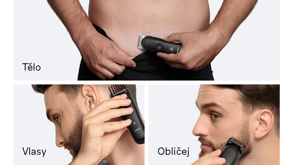 Zastřihovač multifunkční Braun Series 5 AIO5540 černý Všestranný pomocník