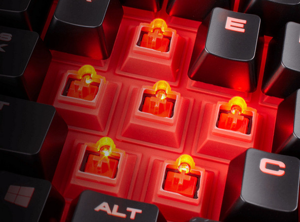 Klávesnice Corsair K68 Red LED Cherry MX Red černá